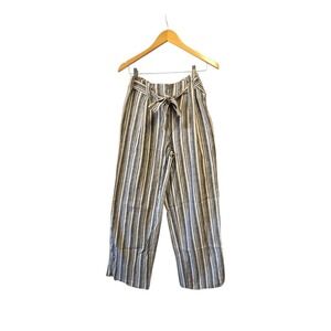 THREAD COLLECTIVE Linen Pants Wide-leg Stripe‎ Size Medium